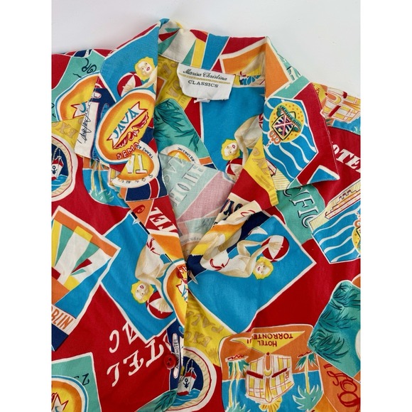 Marisa Christina Tops - Women's Marisa Christina Classics Large Hawaiian Short Sleeve Shirt